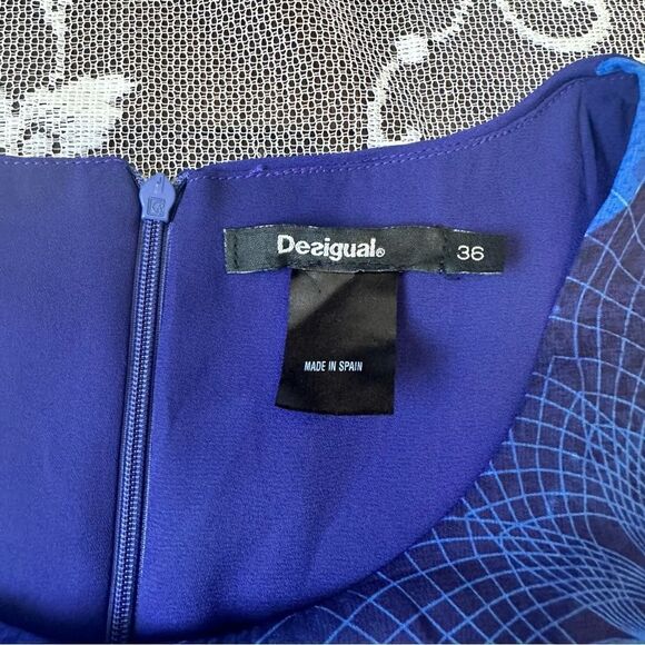 Desigual Layered Blue Tunic dress Sz 36 EU - Picture 9 of 15